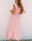 Ashlyn Flutter Sleeve Smocked Bodice Maxi Dress