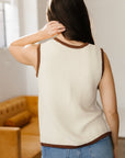 Aaliyah Trim Ties Front Sweater