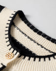 Rylee Stripe Button Cardigan Sweater
