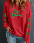 Ocean Patched Pattern Festive Sweatshirt