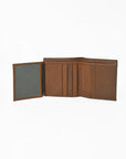 Hilason Western Rose Floral Bifold Men Women Genuine American Leather Wallet