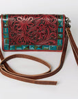 American Darling Organiser Bag Handcrafted from Crocodile Embossed Genuine Leather with YKK Zipper and Detachable Strap