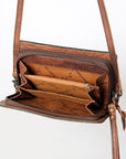 American Darling Organiser Bag Handcrafted from Crocodile Embossed Genuine Leather with YKK Zipper and Detachable Strap