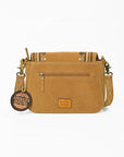 American Darling Boho Western Suede Crossbody Bag with Fringe & Geometric Embroidery
