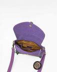 American Darling Boho Western Suede Crossbody Bag with Fringe & Geometric Embroidery