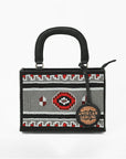 American Darling Southwestern Woven Box Tote Bag with Structured Silhouette