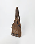 American Darling Western Leather Sling Bag with Studded Detail & Embroidery
