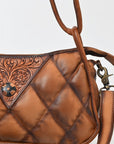 American Darling Premium Quilted Leather with Handles – Elegant Structured Tote for Women