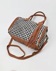American Darling Woven Hair-On Hide Leather Satchel Bag for Women, Western Crossbody Purse with Tassel