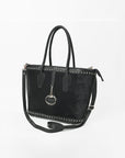 American Darling Hair-On Hide Leather Tote Bag for Women, Western Studded Shoulder Purse with Strap