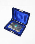 American Darling Western Scalloped Edge Floral Engraved Belt Buckle with Turquoise Stone – Antique Silver Tone Cowboy Buckle