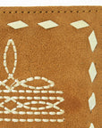 American Darling Handcrafted Genuine Leather Card Holder Wallet with Traditional Stitch Design
