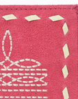 American Darling Handcrafted Genuine Leather Card Holder Wallet with Traditional Stitch Design