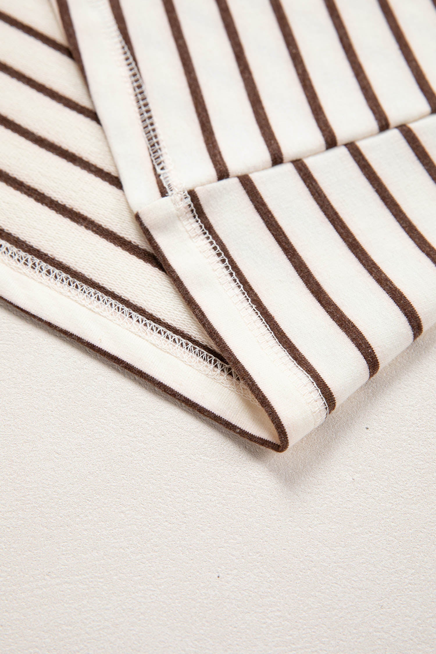 Stripe Ribbed Trim Round Neck Tank Top