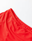 Solid Fold-Over Off-Shoulder Long Sleeve Top