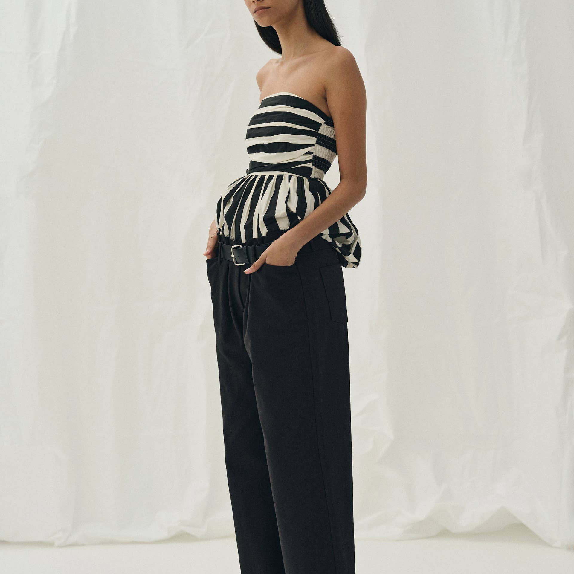 Stripe Bubble Tube Top
