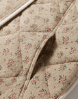 Floral Quilted Button Front Vest