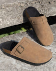 Ariyah Suede Buckle Detail Slippers