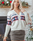 Aria Stripe Geometric Up Sweater