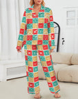 Baha Ranch Colores De Mexico Picado Womens Satin Pajamas