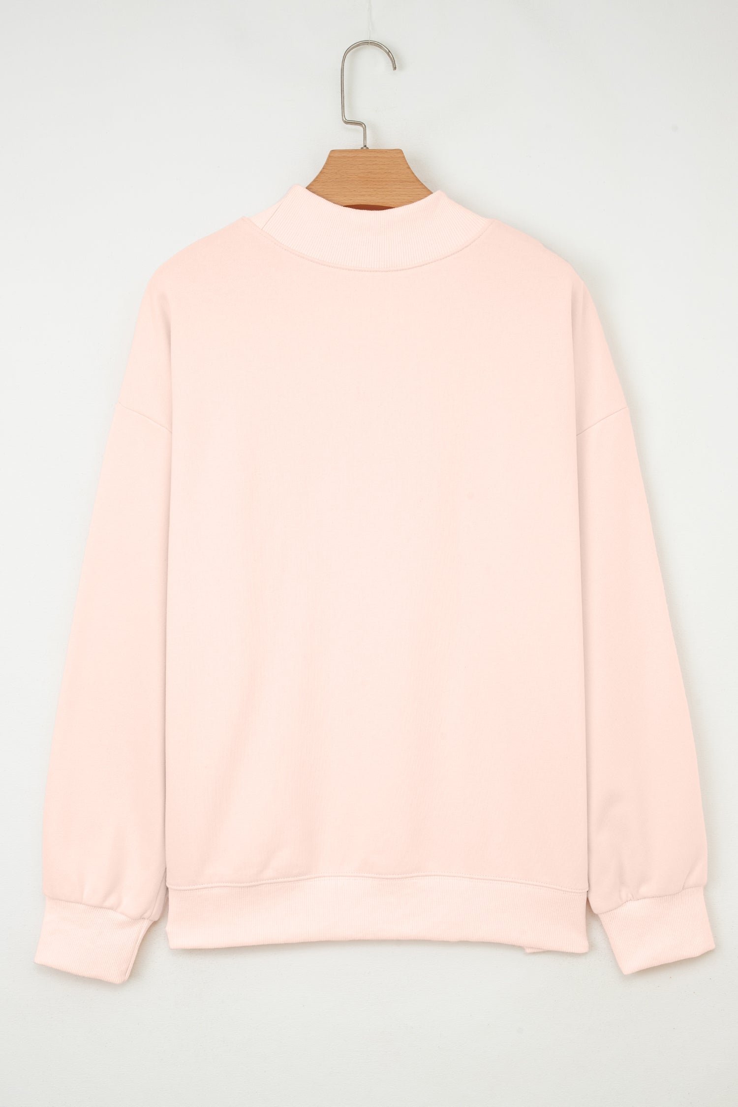 Solid Oversize Mock Neck Sweatshirt