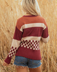 Noelle Checkered Knitted Sweater
