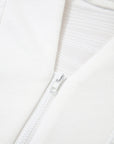 Nyomi Color Textured Zip Pullover