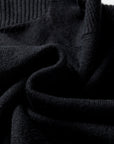 Solid High Neck Sweater and Pleated Mini Skirt Set