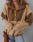 Adaline Patchwork Half Sherpa Sweatshirt