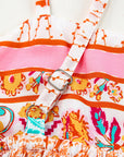Boho Floral Patchwork Square Neck Sundress