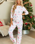 Alana Christmas Pattern Long Sleeve Top