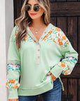 Emberly Patchwork Half Hooded Pullover