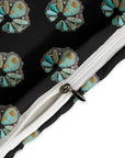 Turquoise Naja Design 3-Piece Bedding Set (1 Duvet Cover + 2 Pillow Shams) – 102"×90"