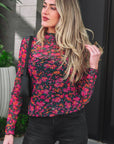 Leona Sleeve Mock top Long Sleeve Top