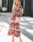 Katie Trim Tiered Maxi Dress