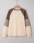 Emmeline Patchwork Color Block Long Sleeve Top
