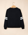 Varsity Stripe Drop Shoulder Oversized Sweatshirt