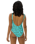 Yeehaw Turquoise Horseshoe One-Piece Swimsuit