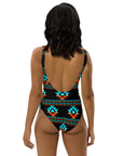 Yeehaw Black Aztec One-Piece Swimsuit
