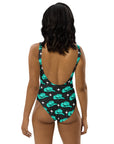 Yeehaw Turquoise Hat One-Piece Swimsuit