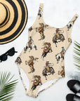 Yeehaw Vintage Cowgirl One-Piece Swimsuit