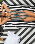 Yeehaw Cocoa Aztec One-Piece Swimsuit