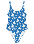 Yeehaw Blue Rodeo Cowboy One-Piece Swimsuit