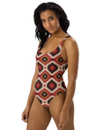 Yeehaw Rust Aztec One-Piece Swimsuit