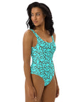 Yeehaw Turquoise Horseshoe One-Piece Swimsuit