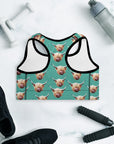 Highland Cow Sports Bra