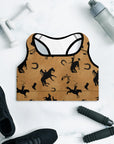 Vintage Western Padded Sports Bra