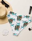 Yeehaw Turquoise Running Horse Head Dress Bikini Bottom