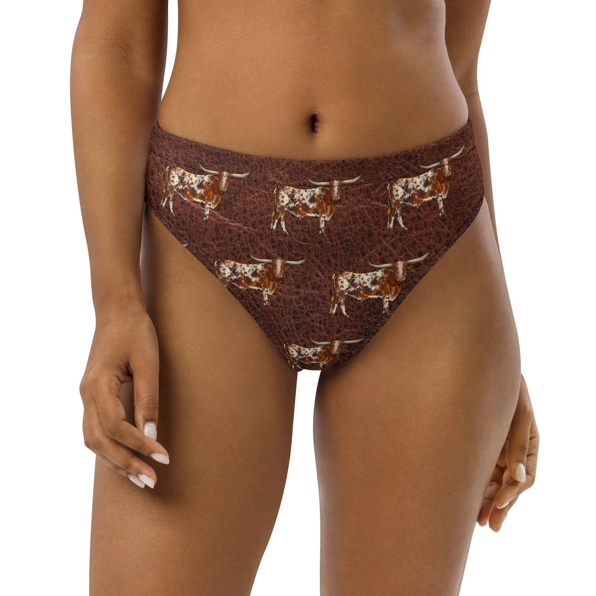 Yeehaw Leather &amp; Longhorns Bikini Bottom