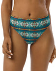 Yeehaw Teal Aztec Blanket Print Bikini Bottom